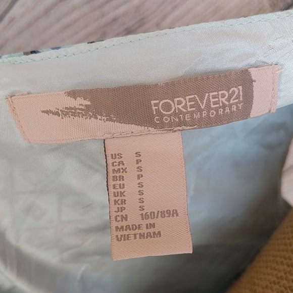 Forever21 Crew Neck Fit & Flare Blue Sundress Sz S - Picture 6 of 7